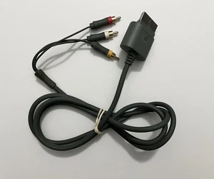 Official Microsoft Xbox 360 Composite AV Audio Video Cables - OEM - Picture 1 of 3