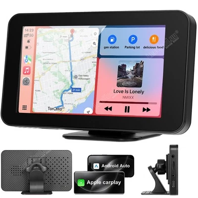 4.7" Zoll Tragbarer Apple CarPlay und Android Auto Wireless Display Autoradio - Bild 1 von 4