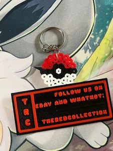 Pixel Perler Bead - Poke Ball Mini Keychain - Pokemon - Art Custom Hama Melty - Picture 1 of 1