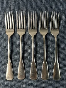 Set of 5 Sears Traditions Independence Stainless Silverware 7 1/4” Dinner Forks - Picture 1 of 8