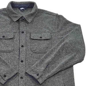 Eddie Bauer Sweater Shirt Jacket Olive Green Button Up Shacket Mens L - Picture 1 of 9