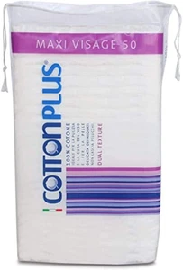 Cotton plus MAXI VISAGE 50 Pz. - LINEA BEAUTY | DISCHETTI PRETAGLIATI 100% PURO - Foto 1 di 12