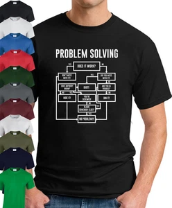 CAMISETA DIAGRAMA DE FLUJO RESOLUCIÓN DE PROBLEMAS - Impresa Divertida Geek Matemáticas Ciencia Informática - Imagen 1 de 23