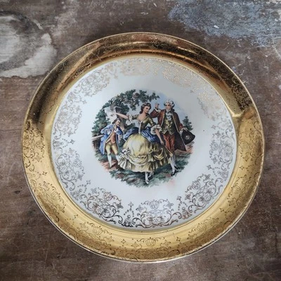 Vintage Warranted Royal China 23K Gold Victorian Plate - Image 1 of 4