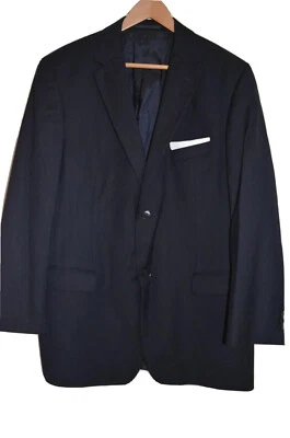 HUGO BOSS (BERTOLUCCI/M) CLASSIC NAVY HERRINGBONE FORMAL JACKET UK 44 EU 54 - Image 1 of 4