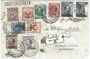 71554 - EGEO Carchi / REGNO - Storia Postale: AFFRANCATURA MISTA su BUSTA 1921 - Foto 1 di 2