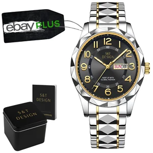 Orologio Uomo Orologio Uomo Orologio Uomo Acciaio Quarzo Data Impermeabile 3BAR - Foto 1 di 7