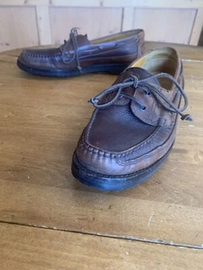 Cole Haan Brown Pebble Leather Moccasin Lug Sole 10 M - Picture 1 of 12