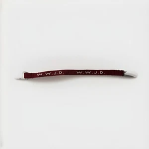 Gewebtes Jesus religiös WWJD Armband Modearmband - weinrot - Bild 1 von 1