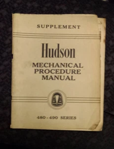 Hudson Mechanical Procedure Manual Supplement 480-490 Series -loose cover - Picture 1 of 6