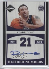 2011-12 Panini Limited Retired Numbers Signatures /99 Vlade Divac #17 Auto HOF