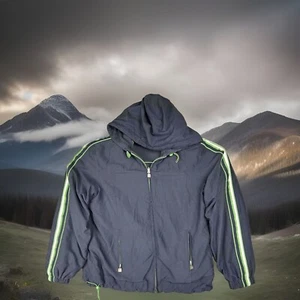 Everlast sweater Women Medium Navy Blue Hoodie Reversible Full Zip Two Stripes - Picture 1 of 14