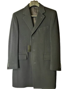 OVERCOAT MEN'S BLACK 38R - Picture 1 of 4