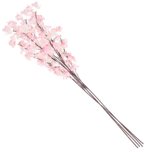 4 Pcs Simulated Cherry Blossom Branches Faux Stem Flowers Decoration - Picture 1 of 12