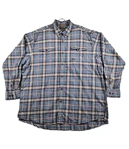 Ariat Rebar DuraStretch Flannel Allure Plaid Men's Button Down 2XL Work Shirt - Picture 1 of 9