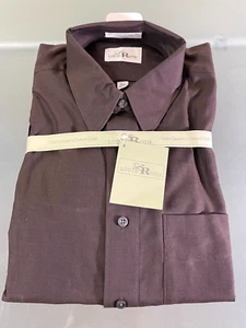 LOUIS ROTH Long Sleeve Shirts Button-Down Brown Men's Wear House Size 15.1/2-23 - Picture 1 of 7