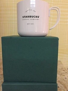 Starbucks 2016 Seattle weiß Edelstahl Camping Becher 12 oz Neu im Karton - Bild 1 von 4
