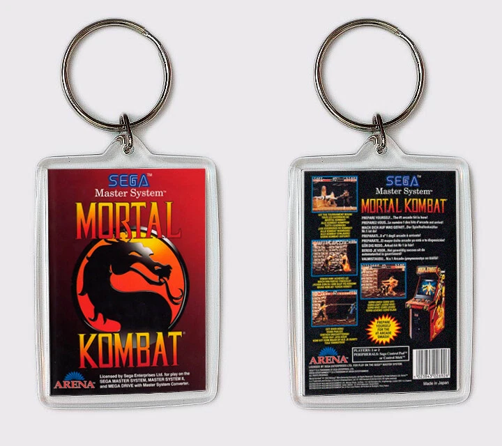 MARKENLOS Mortal Kombat Sega Master System Schlüsselanhänger Keyring