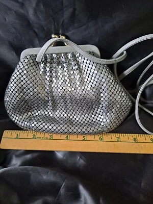 Женская, маленькая сумочка, металлический серый, ткань с ремешком!, привлекательный! - Изображение 1 из 4