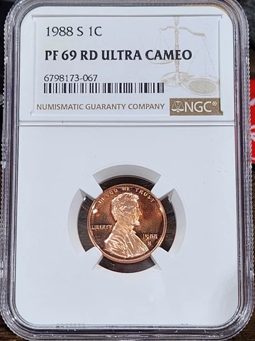 1988 S Lincoln 1c, NGC Certified PF 69 UCAM RD, 067 Cover