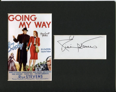 Rise Stevens Going My Way Signed Autograph Photo Display With Bing Crosby Cover