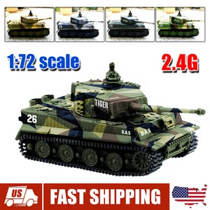 1:72 RC Tank Remote Control Tank Army Toy RC Tiger Tank Military Toy Ideal Gifts - Picture 1 of 9