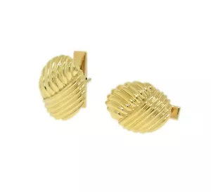 Vintage Tiffany&Co. Gemelli nodo corda intrecciata ovale oro giallo 18 kt gioielli uomo - Foto 1 di 6