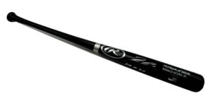 Ronald Acuna Jr. Braves signierter gravierter Rawlings schwarzer Baseballschläger BAS 162950 - Bild 1 von 5