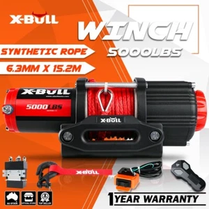 X-BULL Electric Winch 12V 5000LBS Wireless Synthetic Rope ATV 4WD Trailer Boat - Picture 1 of 14