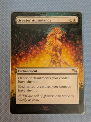 Greater Auramancy Hand Painted & Altered Borderless MTG Card - Shadowmoor - Image 1 of 2
