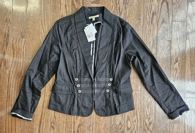 Chaqueta estilo militar CAbi negra con botones plateados estilo 329 talla 8 NUEVA NUEVA CON ETIQUETAS Foto 1 de 4