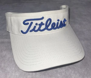 Titleist Golfing Visor Hat Cap White Blue Sports Visor Low Profile Tour Golf - Picture 1 of 6
