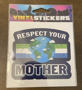 4x4" SRP Companies vinyl sticker decal RESPECT YOUR MOTHER EARTH planet - Picture 1 of 1