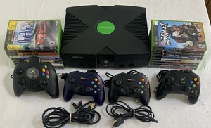 Paquete de Consola Microsoft Xbox Original con 16 Juegos y 4 Mandos Probados - Imagen 1 de 16