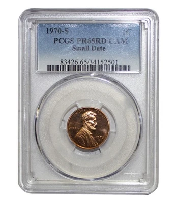 Lincoln Proof Memorial 1970-S - Fecha pequeña - Centavo graduación profesional Pr65 cámara RD (AP 22167) Foto 1 de 4