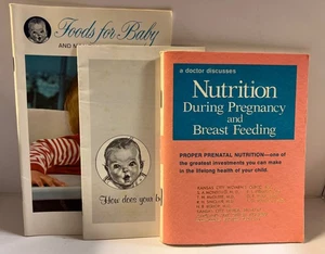 Baby Food Book Gerber Lot of 3 Children Feeding Pregnancy Babies Grow Soft Cover - Picture 1 of 8