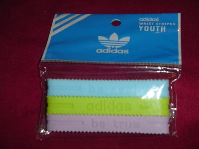Adidas JUVENTUD Bailarina Bandas Pulseras Pulseras Azul Lima Rosa 3 paquete ¡Nuevo! Foto 1 de 2