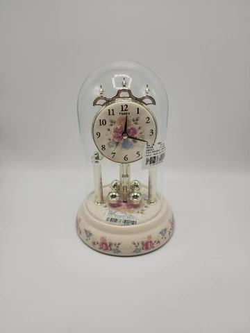 Pfaltzgraff "Tea Rose" 9 1/2 Inch Anniversary Clock - Timex Cover