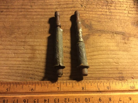 Vintage Non Matching Pair Salvaged Door Latches Locks Cover