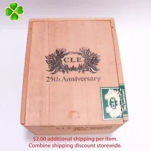 C.L.E. 25th Anniversary Danli 60 x 6 Empty Wood Cigar Box 6.5" x 5.25" x 4.25" - Picture 1 of 11
