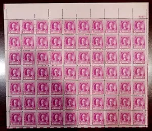 MINT SHEET of 70 - #881 3c Herbert -- XF og NH - Picture 1 of 1