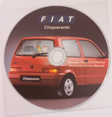CD MANUALE OFFICINA FIAT 500 CINQUECENTO - 704cc-903cc - 2673 pagine stampabili* - Immagine 1 di 2
