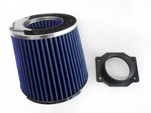 Filtro de admisión de aire AZUL + Adaptador de sensor MAF para 87-99 Nissan Máxima 3,0 L V6 - Imagen 1 de 1
