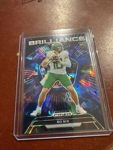 Bo Nix 2024 Panini Prizm Draft Picks Rookie Brilliance 57/99 Blue Ice Prizm RC - Picture 1 of 2