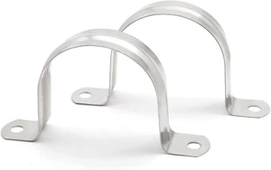 10PCS M50 (2 Inch) Conduit Clamps, Stainless Steel Two Hole Strap U Bracket Rigi - Picture 1 of 12