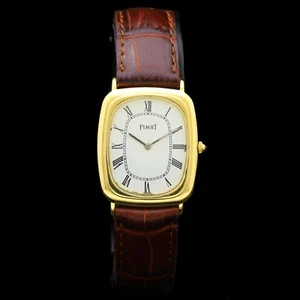 Piaget Classique 80s 18 kt gold ref 9251 Piaget 750 gold buckle manual serviced - Picture 1 of 8