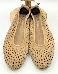 Arche Lilly Ballerina Beige Luxury Nubuck Leather Flats Size US 9 / EU 40 - Picture 1 of 10