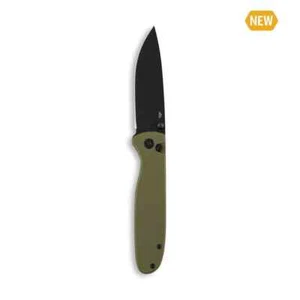 Outdoor Edge Dirk Green Aluminum Handle Manual Folding Knife Button Lock DK-1C - Picture 1 of 4