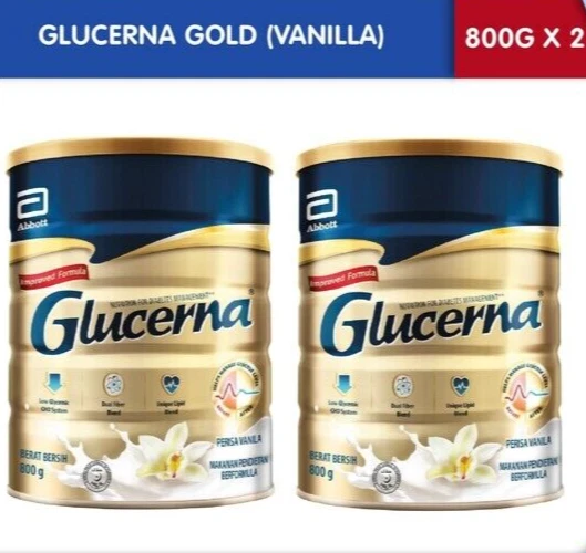 2x GLUCERNA Triple Cuidado Diabético Leche en Polvo Vainilla 800g ENVÍO GRATUITO Foto 1 de 4