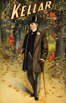 VINTAGE KELLAR MAGIC A2 POSTER PRINT - Image 1 of 2